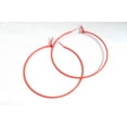 thumbnail image 2 of Orange Hoop Earrings Skinny Thin Hoop Earrings 2.25 inch Hoops, 2 of 2