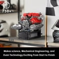 thumbnail image 2 of CSYANXING V8 Engine Building Block Model Toy Puzzle for Teens Adults Ages 14+ Educational Creative Fun Christmas Gift, 2 of 9