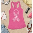 thumbnail image 3 of S4E Women's White Ribbon Word Montage Racerback Slim Fit XX-Large Fuchsia, 3 of 4