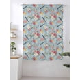 thumbnail image 2 of Sheer Curtains 72 Inches Long, Spring Red Floral Semi Sheer Curtains Light Filtering Window Treatment, Daiy Birds Farmhouse Blue Botanical Privacy Voile Drapes for Living Room Bedroom 52x72 Inch, 2 of 7