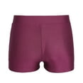 thumbnail image 3 of YONGHS Kids Girls Boycut Booty Shorts Gymnastics Sports Bottoms Athletic Hot Pants Burgundy 5-6, 3 of 4