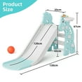thumbnail image 5 of XJD Toddler Slide Indoor Slide for Toddlers Age 1-3 Slide for Kids, Outdoor Slide Baby Slide Plastic Slide Play Slide Basketball Hoop and Ball Foldable Slide, Green, 5 of 10