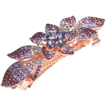 Barrette de Mariage en Strass Élégante Pince à Cheveux en Métal pour Femmes Dames