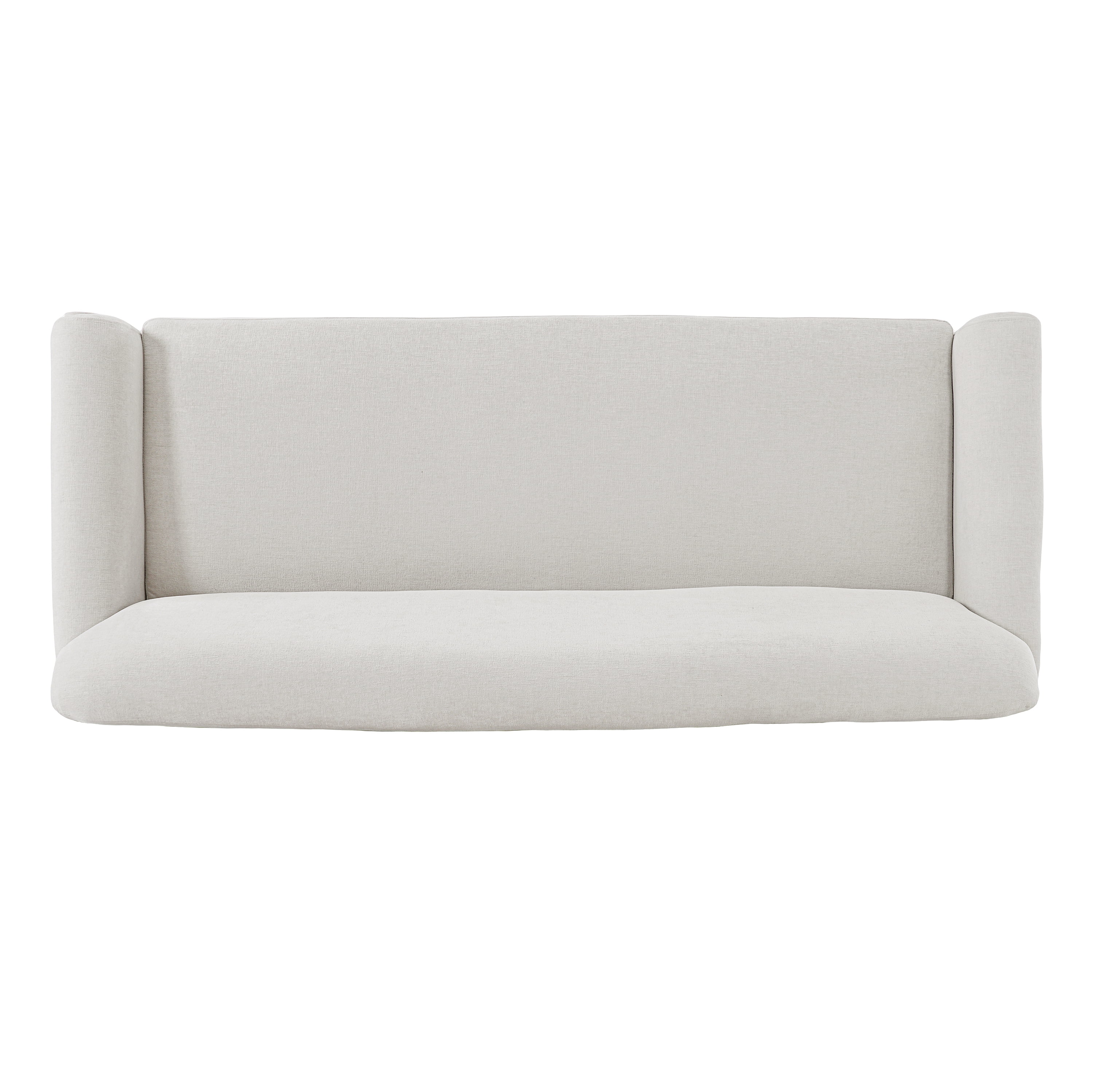 Elegant 77.5-Inch Loveseat Sofa with Rolled Arms and Chenille Upholstery, 2-Seater Couch for Living Room and Reading Corner, Light Grey