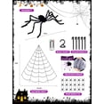 thumbnail image 4 of LCHUANG Spider Webs Luces decorativas de Halloween – 250 LED de 16.4 pies al aire libre con pilas de cadena de luces de Halloween moradas con 8 modos de control remoto Spiderweb, araña grande de 47 pu, 4 of 5