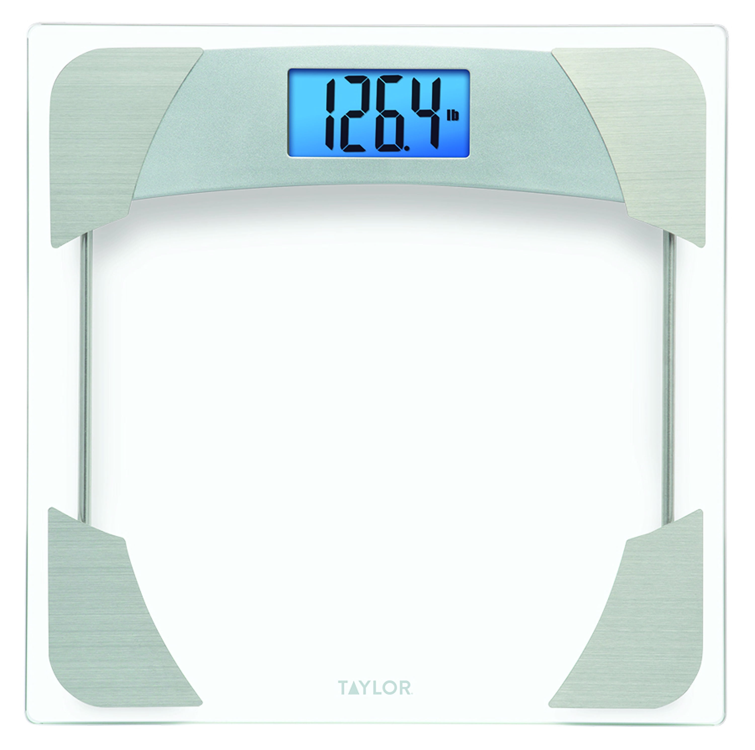 Taylor Digital Glass Bathroom Scale Stainless Steel Accents Walmart