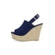 thumbnail image 2 of Sandalia De Plataforma Azul Marino Ajuste Al Tobillo 11.5Cm Mundo Terra 030416, 2 of 3