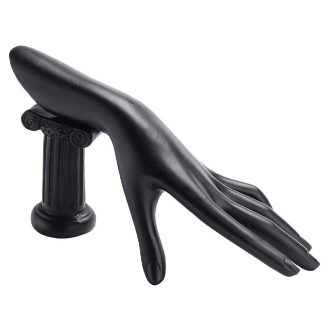 Soporte de resina para exhibición de relojes, para guardar relojes de mano y muñeca, color negro liso