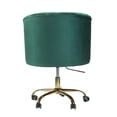 thumbnail image 6 of Swivel Office Task Chair Swivel Rolling Computer Velvet Fabric Gold Legs Makeup Vanity Chairs Adult Office Green, 6 of 9
