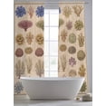 thumbnail image 5 of Ocean Plants Sheer Curtains 96 Inch Length 2 Panels Set Window Treatments, Colorful Coastal Marine Coral Vintage Beige Rod Pocket Semi Curtains for Living Room/Bedroom/Kitchen Décor, 104"W x 96"L, 5 of 7