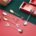 thumbnail image 2 of Bearachild 2 unids/set de cuchara agitadora de acero inoxidable con forma de cabeza de ciervo, cuchara de postre de café de alce de Navidad Kits de decoración para fiestas No. 4 Bearachild HA044920-04, 2 of 4