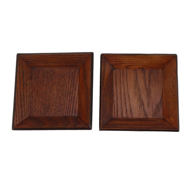 Dessert Plate, Wooden Japanese Style Square Cookie Snack Serving Tray Party Cheese Dish Charcuterie Boards 2Pcs