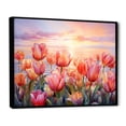 thumbnail image 2 of Designart "Sunset Glow Among Tulips IV" Tulips Floater Framed Wall Art Prints, 2 of 5