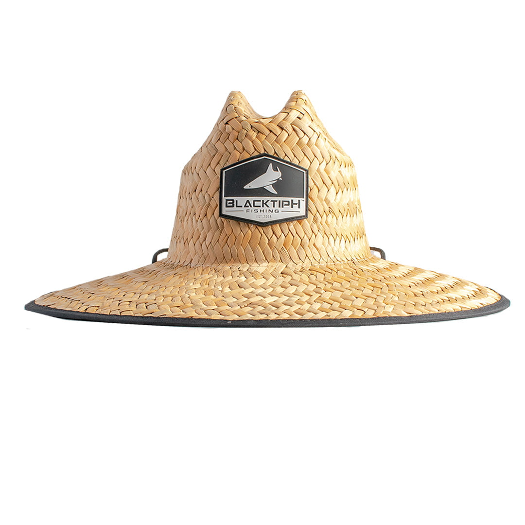 BlacktipH Straw Hat Shark Gray With Rubber Patch Adult Unisex 