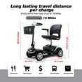 thumbnail image 4 of 4 Wheel Mobility Scooters for Senior, Outdoor Travel Electric Wheel Chair Scooter with Detachable Basket, Adults Mobility Scooters with Control Panel, Max Speed 4.97mph, 300lbs, Silver, SS208, 4 of 10