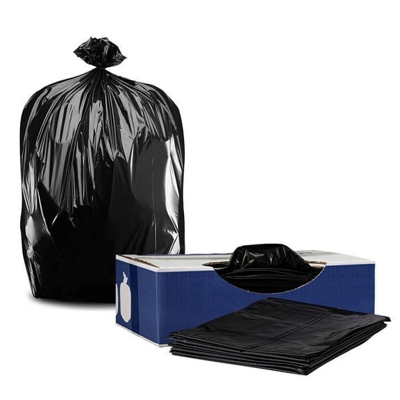 Plasticplace 20-30 Gallon Trash Bags │ 2.0 Mil │ Black Heavy Duty Garbage Can Liners │ 30" x 36" (100 Count)