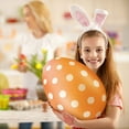 thumbnail image 5 of Olilia 16 inch Inflatable Easter Eggs Decorations with Hand Pump Easter Inflatables Outdoor Decorations Easter Egg Yard Kids Toys Colorful Egg Ornaments for Yard, Lawn, Garden, Party (Orange), 5 of 7
