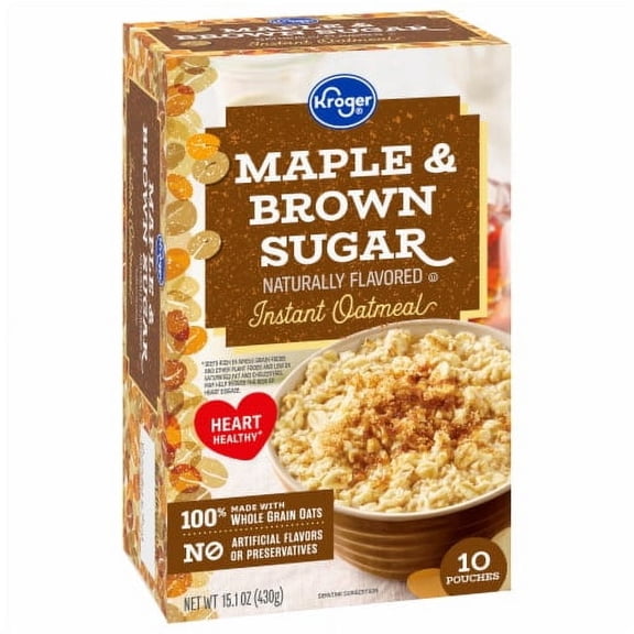 KR Maple & Brown Sugar Instant Oatmeal 10 ct - Pack of 2