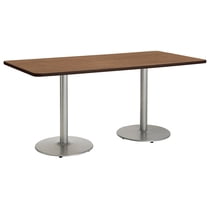 KFI Studios Mode 3' x 6' Counter Height Dining Table, River Cherry, Silver Base