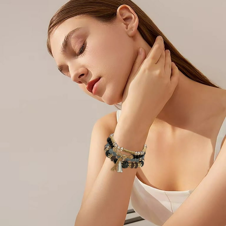 Bracelets for Women Gold Plated Stack Trend Bracelets Fashion