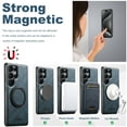 thumbnail image 5 of Allytechgroup Magnetic Compatible with Samsung Galaxy S25 Case with Stand, Compatible with Mag-safe 360° Rotatable Ring Holder Stand Shockproof Protective Back Cover for Women Men, Blue, 5 of 7
