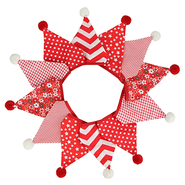 Banderines Triangulares de Tela de Algodón con Pompones Coloridos – Decoración para Cumpleaños, Tiendas de Campaña y Fondo de Fotos