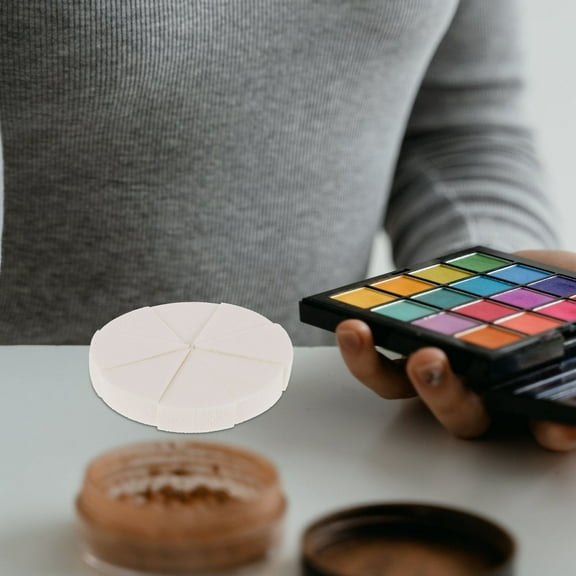 LULULION 2Sets White Triangle Wedge Makeup Sponge Soft Latex Cosmetic Blending Puff