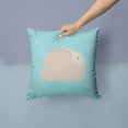 thumbnail image 2 of Carolines Treasures BB8133PW1414 Fluffy Angora Rabbit Blue Check Fabric Decorative Pillow, 14 x 14 in., 2 of 4