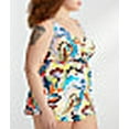 thumbnail image 3 of Women's Anne Cole PD6106 Plus Size Kashmir Paisley Surplice 1 Pc Swim Dress (Multi 18W), 3 of 4