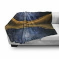 thumbnail image 3 of Space Soft Flannel Fleece Blanket, Surreal Single Tree on Galaxy with Stars Meteors Unusual Sci Fi Panorama Print, Cozy Plush for Indoor and Outdoor Use, 70" x 90", Brown Purple Blue, by Ambesonne, 3 of 6