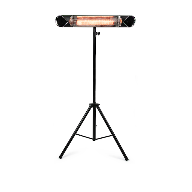 iQ Heat Wave Portable Heater - Infrared Heating, 3 Power Levels, Tip-Over & Overheat Protection, IP55