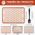 thumbnail image 2 of 3 PCS Antiadherente Tapete de Silicona Hornear para Macaron, Tapete para Hornear, con Cepillo, Reutilizable, Resistente ai Calor, Sin BPA, para Pastelería Pizza Pan Pastel Galleta(42 x 29.5CM), 2 of 4