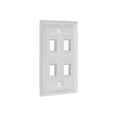 thumbnail image 3 of 4-Hole 1-Gang Keystone Wall Plate - White, 3 of 6