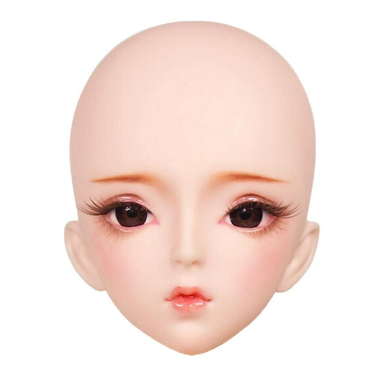 1/3 Girl Doll Head with Make Up Replacements Parts for DIY Dolls Making -  Navy, - Walmart.com