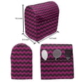 thumbnail image 5 of Teen Room Lounger Chair Bag, Zigzag Chevron Pattern with Curved Stripes Minimalist Abstract Design, High Capacity Storage with Handle Container, Lounger Size, Magenta and Black, by Ambesonne, 5 of 5