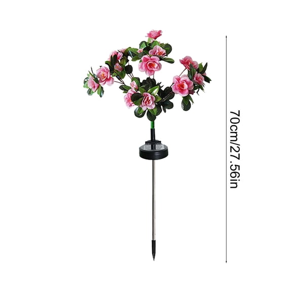 Fmbmuo Solar Powered Ground Light Metal LED Flower Solar Powered Stake Lights Waterproof Outdoor Decor for Yard Patio Pathway Lawn 27.5inch