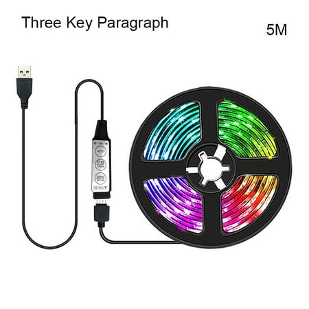 

LED Strip Lights Dimmable Color Changing Multicolor Lighting for Home Kitchen Room Decoration 5m Three Key Paragraph