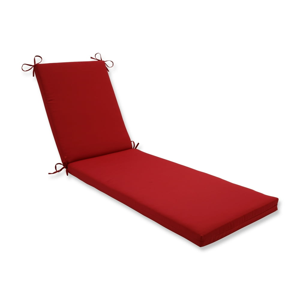 Pillow Perfect Outdoor/Indoor Pompeii Red Chaise Lounge Cushion 80x23x3