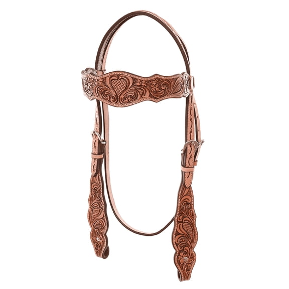 HILASON Western Horse Headstall American Leather Floral