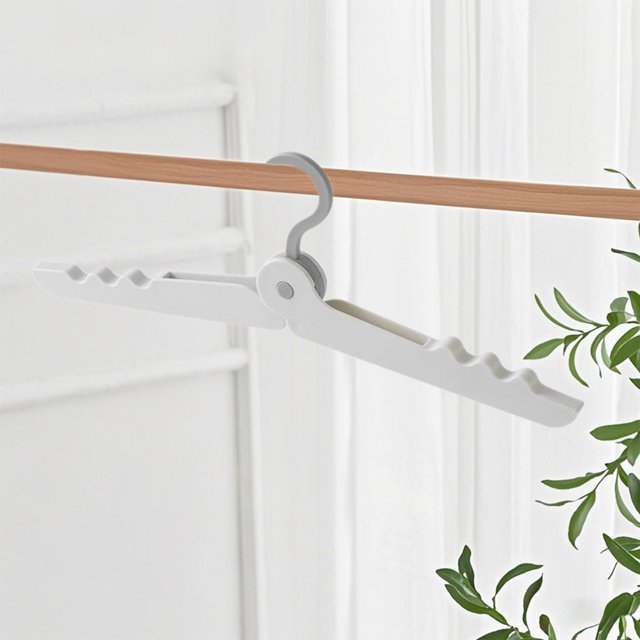 Birdeem Foldable Clothes Hanger, Portable Laundry Drying Rack for Travel - Collapsible Space Saving Organizer, Adjustable Hooks, 13.8 Inch Foldable Design for Home Camping Closet Storage