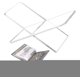 thumbnail image 3 of Soporte de acrílico para libros, soporte de exhibición de libros abierto, soporte de acrílico transparente para libros, soporte para libros en forma de X, café, 3 of 5