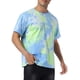 thumbnail image 4 of Camisetas de hombre INSPIRE CHIC para el Día del Padre, de manga corta, verano, camiseta de teñido anudado, camisetas impresas hip hop, M Verde Azul, 4 of 6