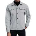 thumbnail image 4 of Men's Autumn Winter Woolen Jacket Casual Business Short Trend Coat, 4 of 6
