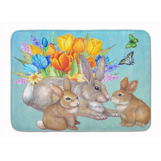 Carolines Treasures PJC1065RUG Bunny Family Easter Rabbit Machine Washable Memory Foam Mat