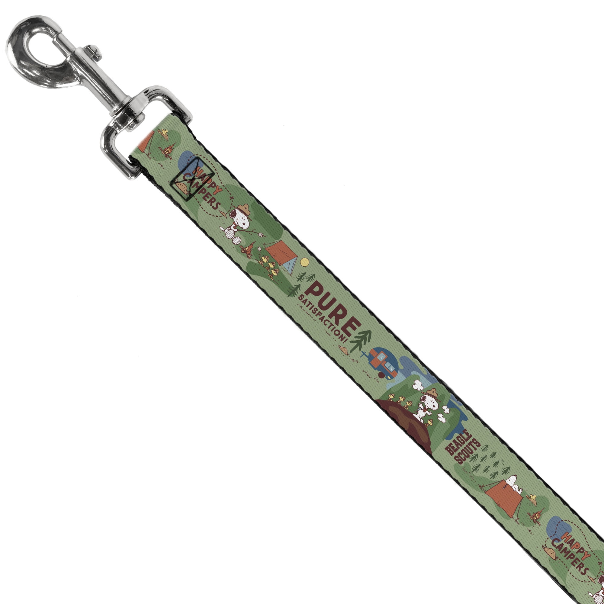 Peanuts Worldwide LLC Pet Leash, Dog Leash, Peanuts Happy Camper Beagle Scouts Scenes, 6 Feet Long 1.0 Inch Wide