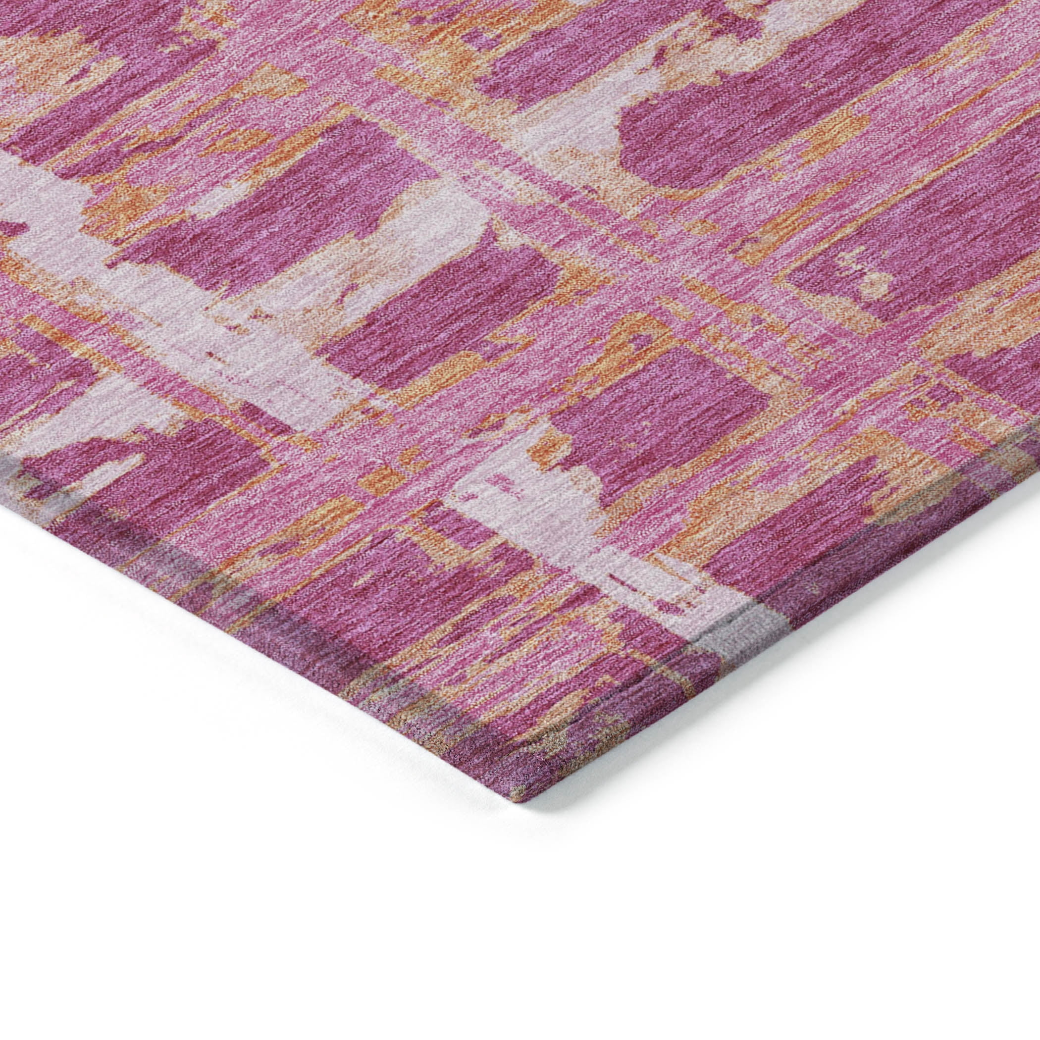 Addison Rugs Chantille Indoor/Outdoor Transitional Stripes Blush Washable Runner Rug, 2'3" x 7'6"