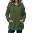 thumbnail image 2 of Miqool Womens Fleece Lined Hoodies Fall Winter Long Sleeve Pullover Tops Loose Fit Hooded Sweatshirt with Front Pockets, 2 of 8