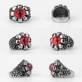 thumbnail image 6 of Mens Stainless Steel Ring with Exaggerated Skull and Yellow Eye Vintage Punk Ring for Men Fashion Ring Cool Ring, 6 of 6