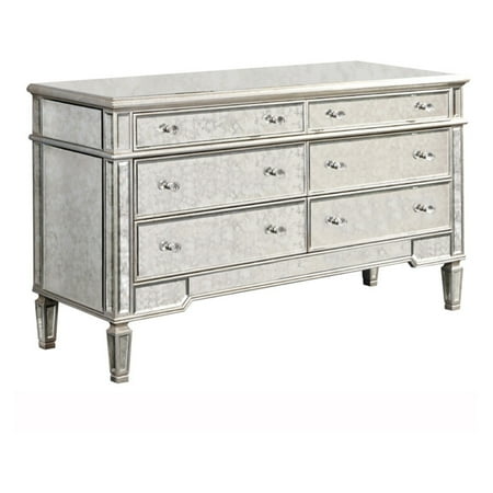 Elegant Lighting Floine Mirrored 6 Drawer Dresser