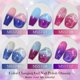thumbnail image 2 of Set de esmaltes de uñas en gel Omainy, que cambia de color, morado, azul y rosa, 2 of 8